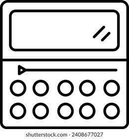 Eyeshadow Palette Outline vector illustration icon
