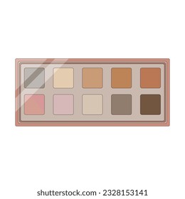 Paleta Eyeshadow, material de ilustración vectorial.