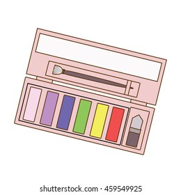 eyeshadow palette vector image cartoon on white background