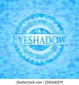 Eyeshadow realistic sky blue mosaic emblem  