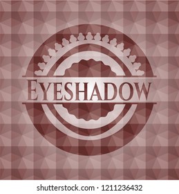 Eyeshadow red emblem with geometric pattern. Seamless.