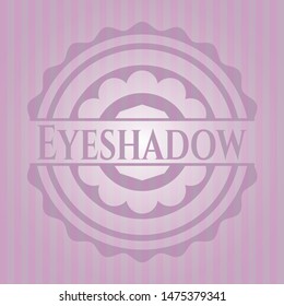 Eyeshadow retro pink emblem. Vector Illustration. Detailed.