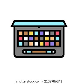 eyeshadow set color icon vector. eyeshadow set sign. isolated symbol illustration