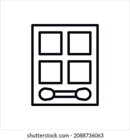 Eyeshadow simple line vector icon.