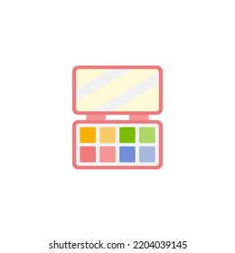 Eyeshadow, spa icon in color, isolated on white background 