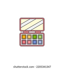 Eyeshadow, spa icon in color, isolated on white background 