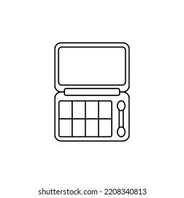 Eyeshadow, spa icon in line style icon, isolated on white background