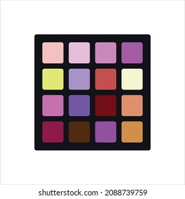 Eyeshadow warm colors simple vector icon.
