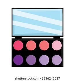 Eyeshadows Palette With Mirror Illustration