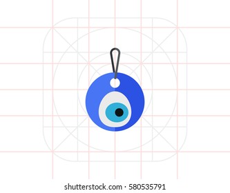 Eye-shaped amulet nazar icon