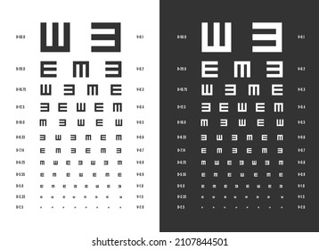 Premium Vector  Eye test table with letters. check vision. eye