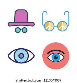eyesight icon set. vector set about glasses, sunglasses and eye icons set.