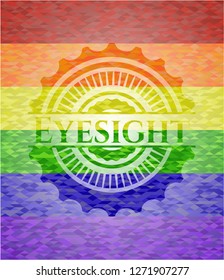 Eyesight lgbt colors emblem 