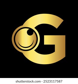  Eyesight Logo combine with letter G vector template