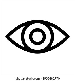 Eyesight symbol. Retina scan eye icon, Vision icon, eye icon, Simple eye icon vector. Eyesight pictogram in flat style.