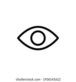 Eyesight Symbol. Retina Scan Eye Icon, Vision Icon, Eye Icon, Simple Eye Icon Vector. Eyesight Pictogram In Flat Style.