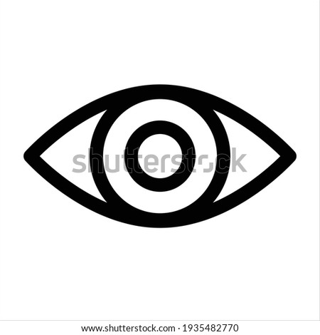 Eyesight symbol. Retina scan eye icon, Vision icon, eye icon, Simple eye icon vector. Eyesight pictogram in flat style.