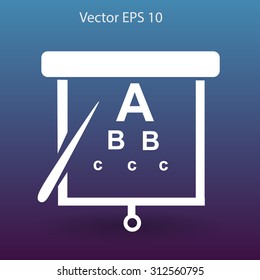 Eyesight, table for eye exams vector illustration
