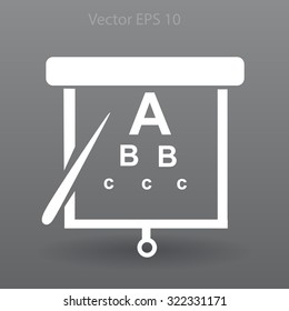 Eyesight, table for eye exams vector illustration