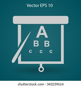 Eyesight, table for eye exams vector illustration