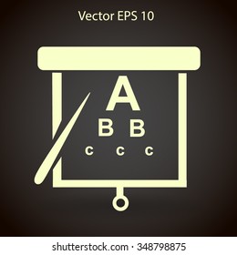 Eyesight, table for eye exams vector illustration