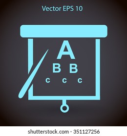 Eyesight, table for eye exams vector illustration
