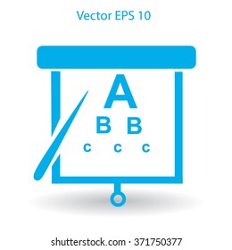 Eyesight, table for eye exams vector illustration