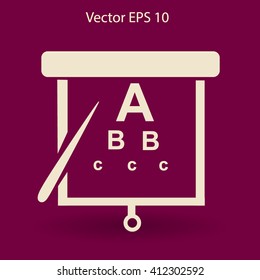 Eyesight, table for eye exams vector illustration