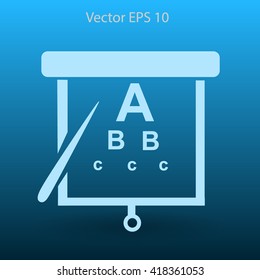Eyesight, table for eye exams vector illustration