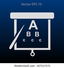 Eyesight, table for eye exams vector illustration
