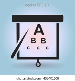 Eyesight, table for eye exams vector illustration