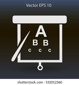 Eyesight, table for eye exams vector illustration