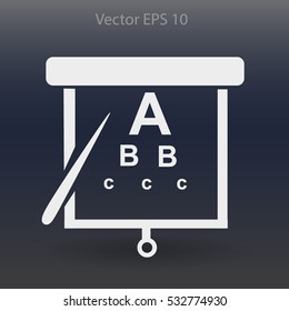 Eyesight, table for eye exams vector illustration