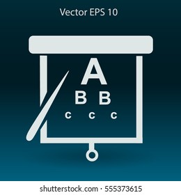 Eyesight, table for eye exams vector illustration
