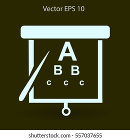 Eyesight, table for eye exams vector illustration