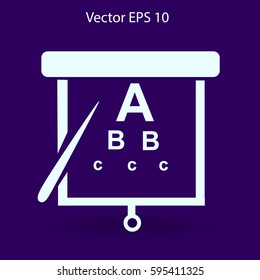 Eyesight, table for eye exams vector illustration