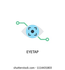 Eyetap concept flat icon. Simple element illustration. Eyetap concept symbol flat design from Augmented reality set. Can be used for presentation and video design