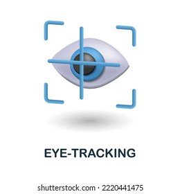 Eye-Tracking icon. 3d illustration from neuromarketing collection. Creative Eye-Tracking 3d icon for web design, templates, infographics and more