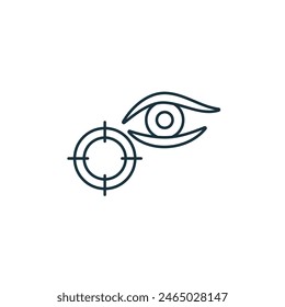 Eye-Tracking icon. Monochrome simple User Behavior icon for templates, web design and infographics