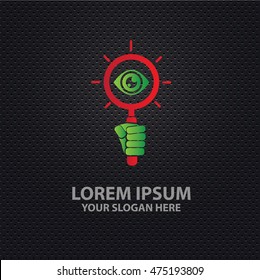Eye,vision design on dark background,vector