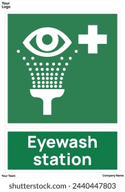 Eyewash station signs symbol standard iso 7010