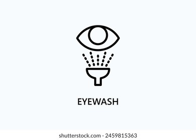 Eyewash Vector Icon Or Logo Illustration