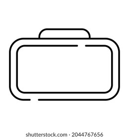Brillenbeschriftungssymbol, lineares Design der vr-Schutzbrille