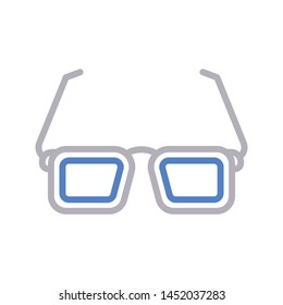 eyewear colour line vector icon