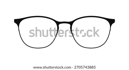 Eyewear frame, spectacles, glasses icon illustration on a white background. Vector graphic design
