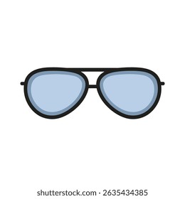 Eyewear glasses protect eyes simple icon isolated background vector