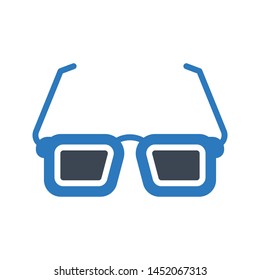 eyewear glyph colour vector icon