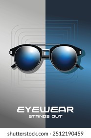 Eyewear and goggles promotion poster, advertisement