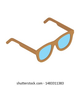 Eyewear icon in isometric vector