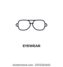 eyewear outline icon. Linear vector from fashion concept. Thin line eyewear icon isolated on white background